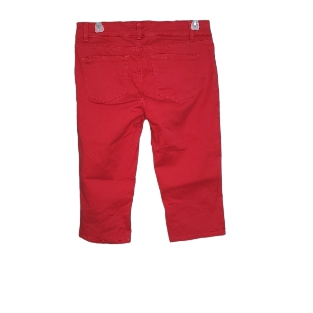 Chaps Mid-rise Stretch Red Women's Capri/Knee Length Jeans Size 4 - Picture 2 of 13